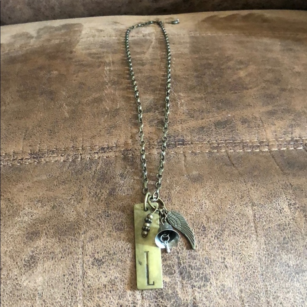 Rustic Letter “L” Necklace